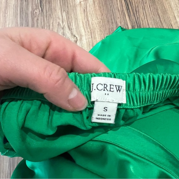 J.Crew A-Line Satin Slip Midi Skirt in Vintage Kelly Green - Picture 10 of 10